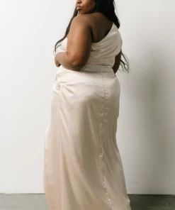 SL Dresses Morgan One Shoulder Gown | Champagne