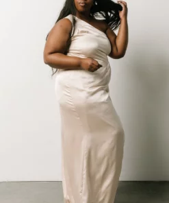 SL Dresses Morgan One Shoulder Gown | Champagne