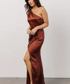 SL Morgan One Shoulder Gown | Cinnamon