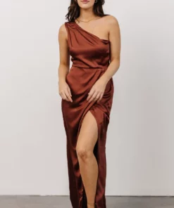 SL Morgan One Shoulder Gown | Cinnamon