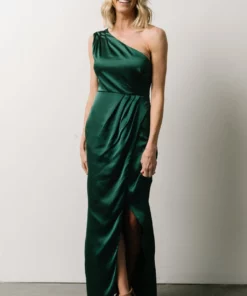 SL Morgan One Shoulder Gown | Emerald Dresses