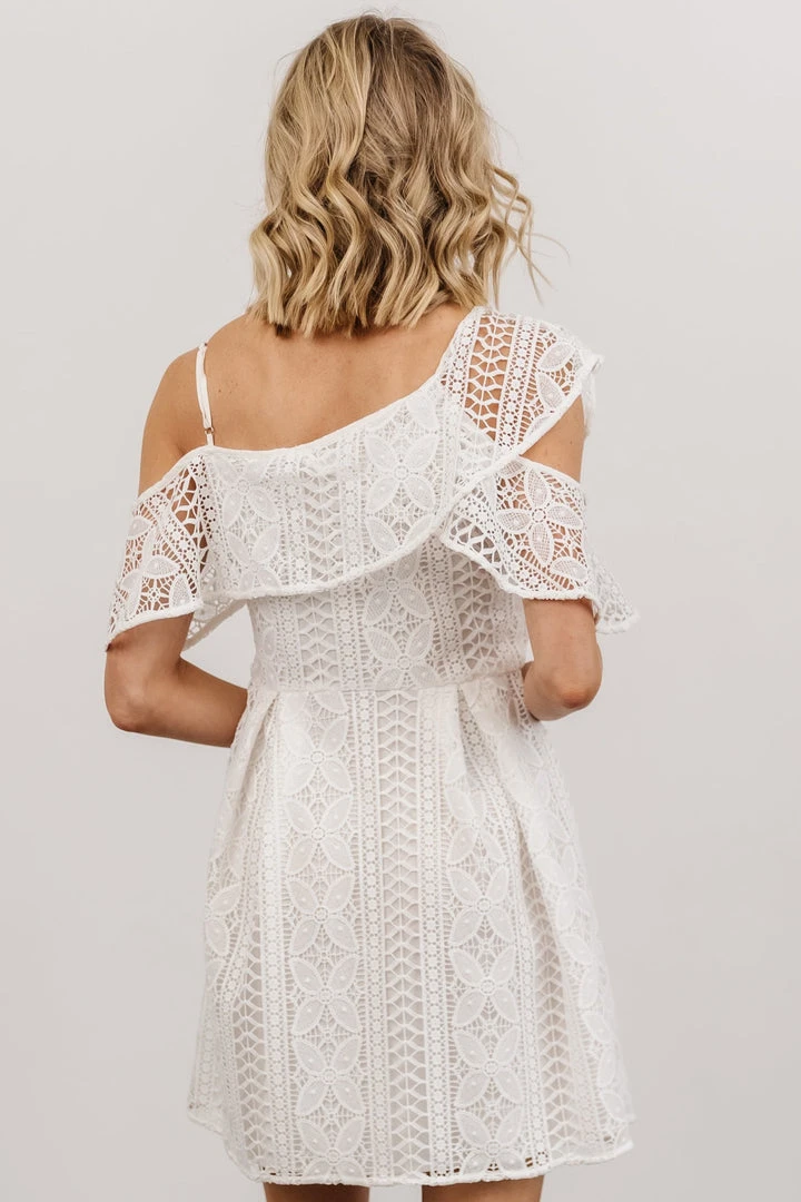 SL Munich Lace Short Dress | White Dresses 4 SL Munich Lace Short Dress | White Dresses
