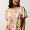 FT Nancy Top | Ivory Multi Floral Tops