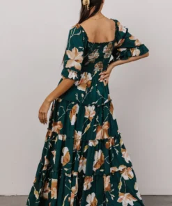 BB Custom Natasha Ruffle Maxi Dress | Deep Green Floral Dresses 11 BB Custom Natasha Ruffle Maxi Dress | Deep Green Floral Dresses