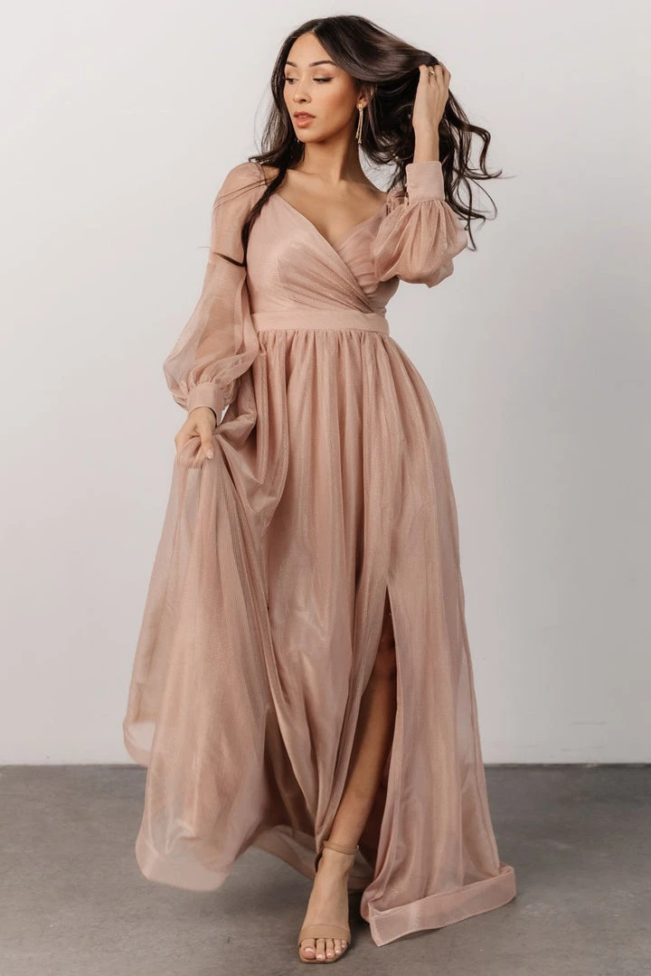 Soi Octavia Shimmer Gown | Blush 1 Soi Octavia Shimmer Gown | Blush