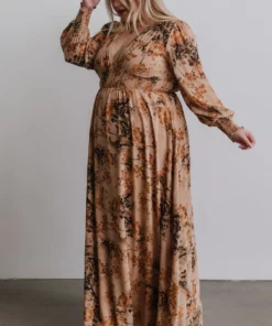 BB Custom Dresses Olivia Maxi Dress | Camel Print 24 BB Custom Dresses Olivia Maxi Dress | Camel Print