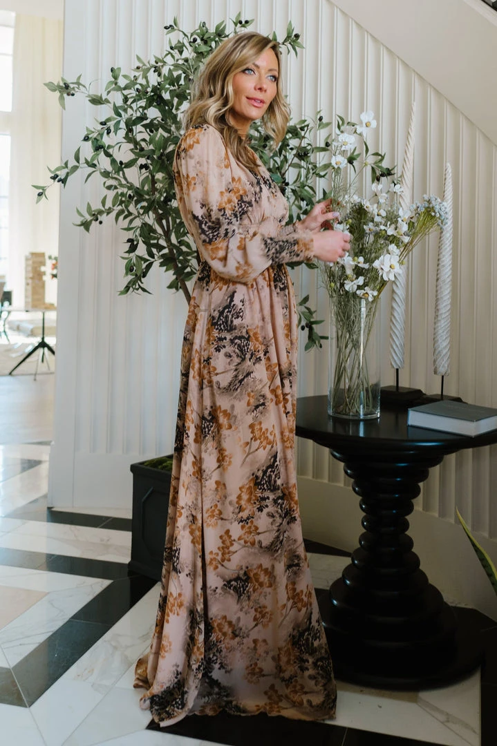 BB Custom Dresses Olivia Maxi Dress | Camel Print 2 BB Custom Dresses Olivia Maxi Dress | Camel Print