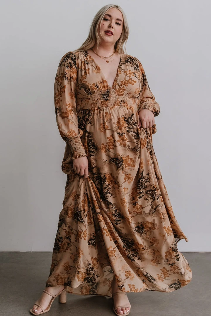 BB Custom Dresses Olivia Maxi Dress | Camel Print 3 BB Custom Dresses Olivia Maxi Dress | Camel Print