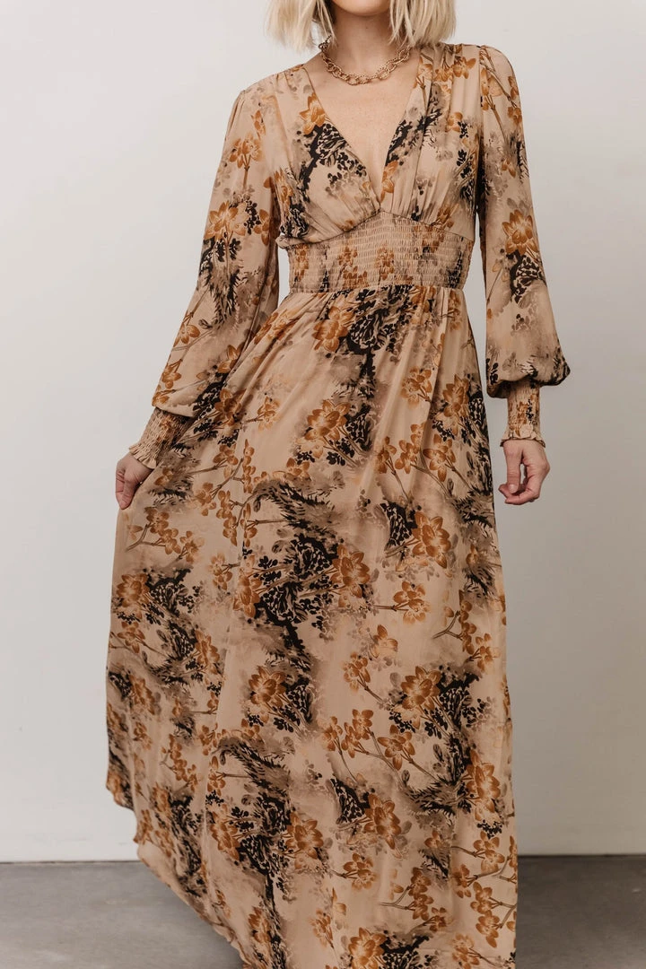 BB Custom Dresses Olivia Maxi Dress | Camel Print 5 BB Custom Dresses Olivia Maxi Dress | Camel Print