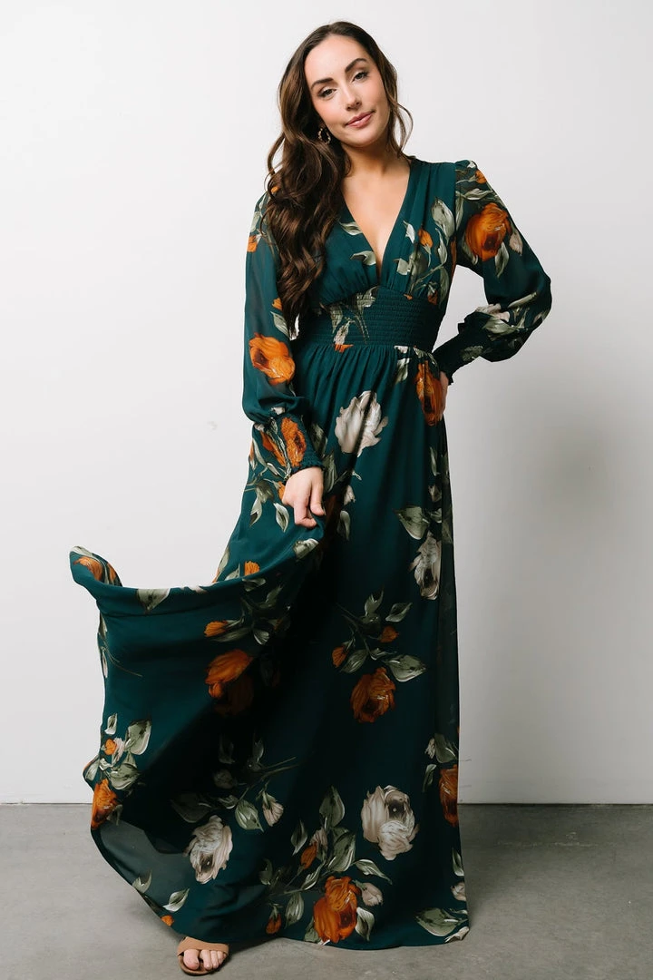 BB Custom Olivia Maxi Dress | Deep Topaz Floral 4 BB Custom Olivia Maxi Dress | Deep Topaz Floral