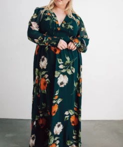 BB Custom Olivia Maxi Dress | Deep Topaz Floral