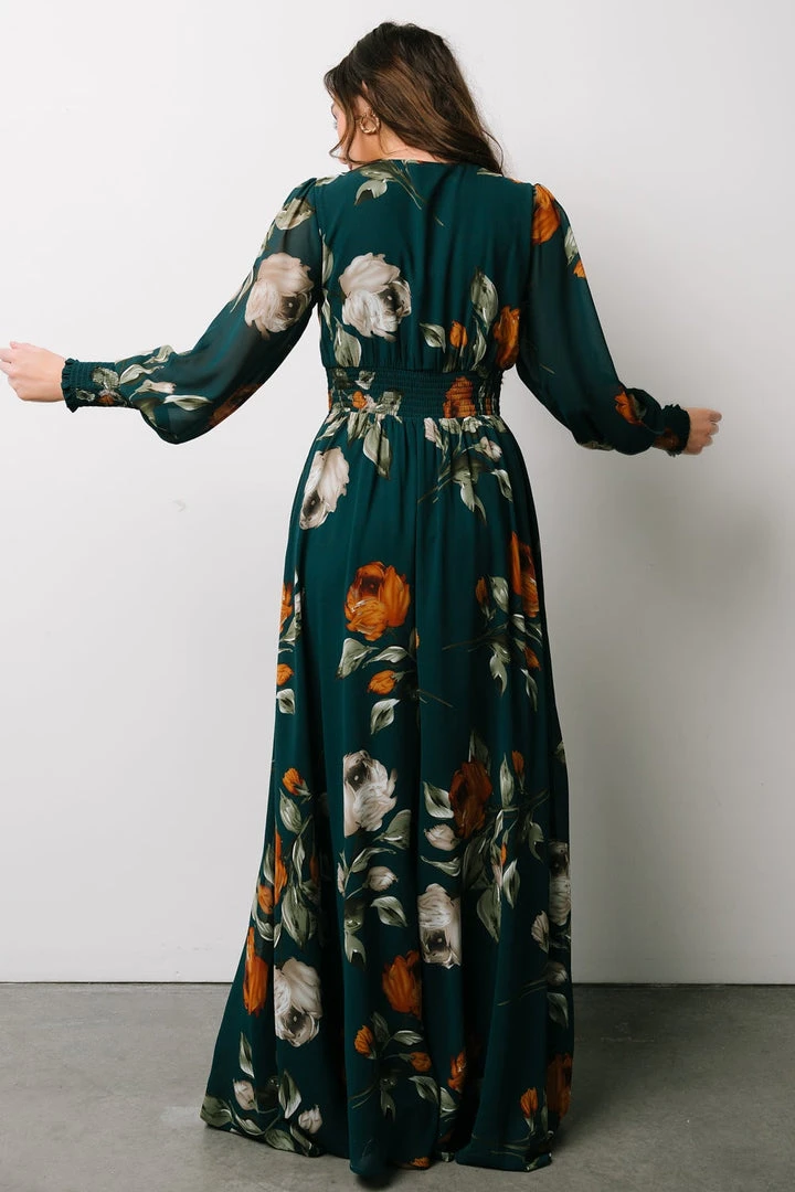 BB Custom Olivia Maxi Dress | Deep Topaz Floral 10 BB Custom Olivia Maxi Dress | Deep Topaz Floral