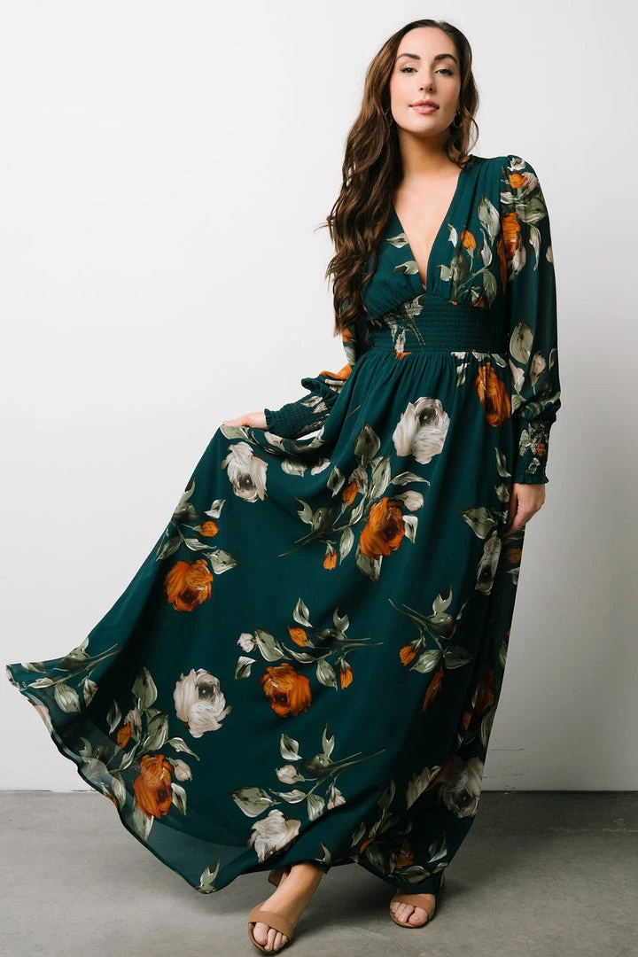 BB Custom Olivia Maxi Dress | Deep Topaz Floral 1 BB Custom Olivia Maxi Dress | Deep Topaz Floral