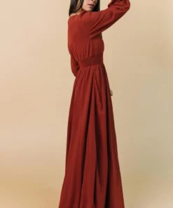 BB Custom Olivia Maxi Dress | Rust
