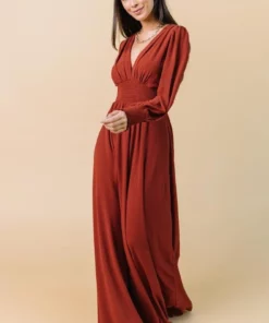 BB Custom Olivia Maxi Dress | Rust