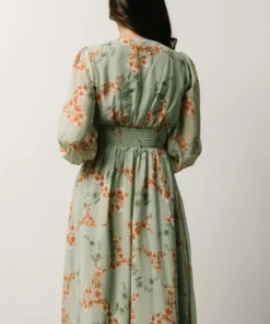 BB Custom Maxi Dresses Olivia Maxi Dress | Sage + Peach Floral 10 BB Custom Maxi Dresses Olivia Maxi Dress | Sage + Peach Floral