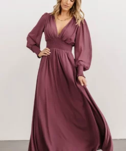 BB Custom Dresses Olivia Maxi Dress | Vintage Plum