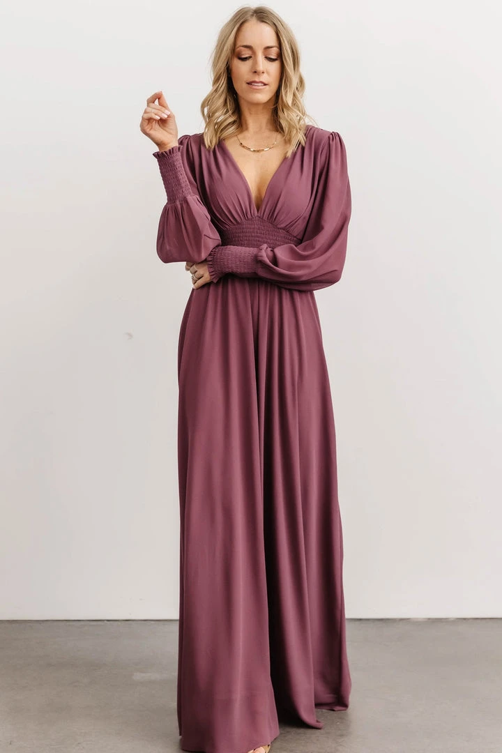 BB Custom Dresses Olivia Maxi Dress | Vintage Plum 3 BB Custom Dresses Olivia Maxi Dress | Vintage Plum