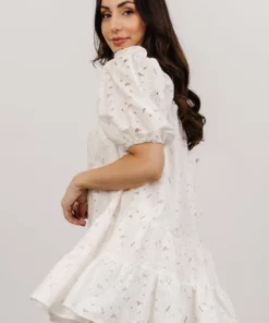 FT Ontario Lace Short Dress | Off White Dresses