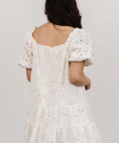 FT Ontario Lace Short Dress | Off White Dresses