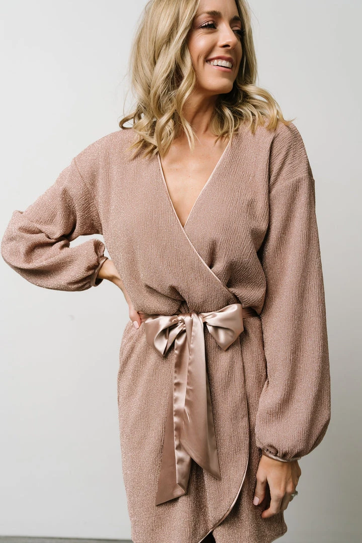 MA Dresses Packard Sparkle Mini Dress | Autumn Rose 3 MA Dresses Packard Sparkle Mini Dress | Autumn Rose