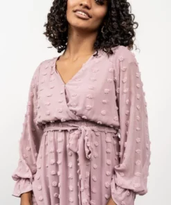 POL Paisley Dot Midi Dress | Blush 13 POL Paisley Dot Midi Dress | Blush