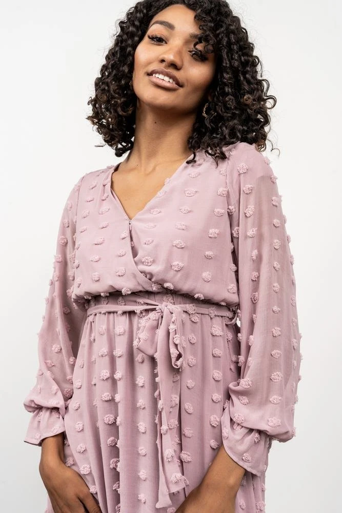 POL Paisley Dot Midi Dress | Blush 6 POL Paisley Dot Midi Dress | Blush