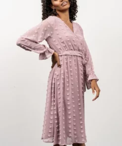 POL Paisley Dot Midi Dress | Blush 11 POL Paisley Dot Midi Dress | Blush