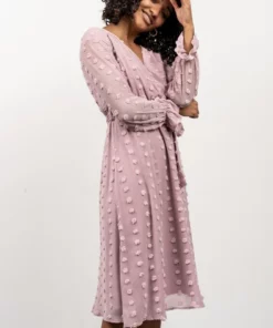 POL Paisley Dot Midi Dress | Blush 15 POL Paisley Dot Midi Dress | Blush