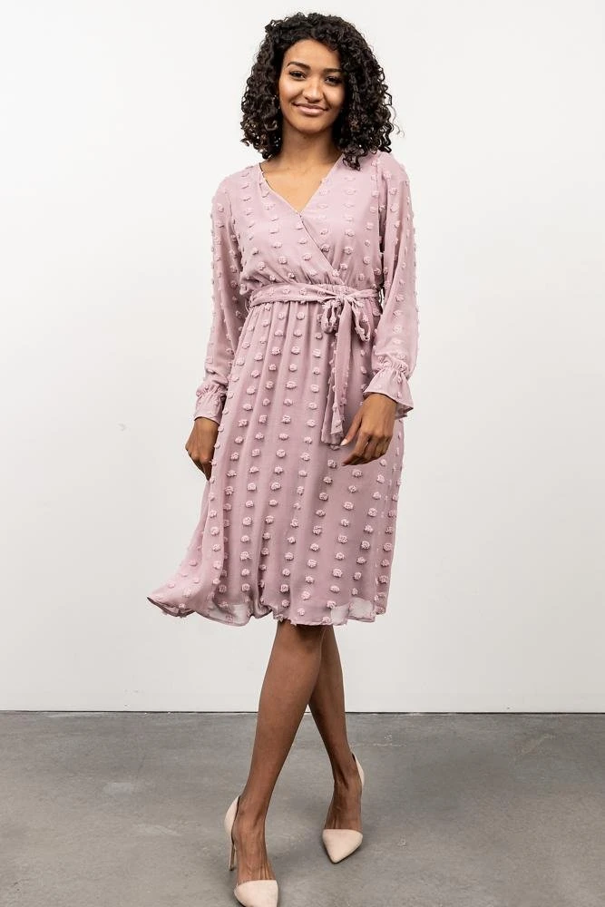 POL Paisley Dot Midi Dress | Blush 1 POL Paisley Dot Midi Dress | Blush