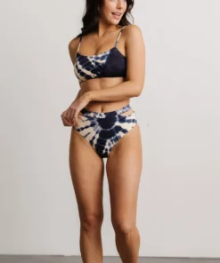 EN Paradise Bikini Bottom | Blue Tie Dye Swim