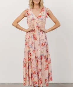 IL Patsy V-neck Midi Dress | Pink Floral