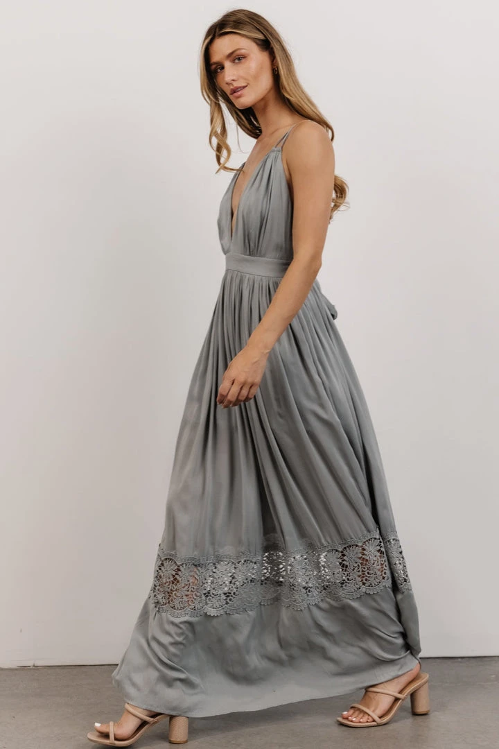 DD Pauletta Woven Maxi Dress | Dusty Blue Dresses 2 DD Pauletta Woven Maxi Dress | Dusty Blue Dresses