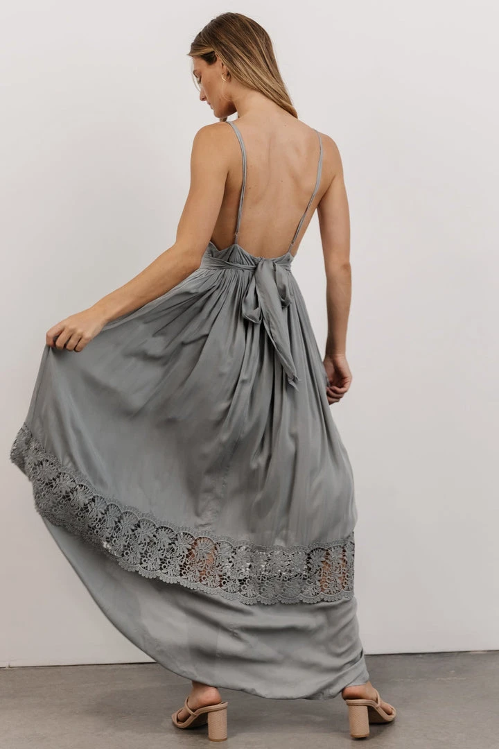 DD Pauletta Woven Maxi Dress | Dusty Blue Dresses 3 DD Pauletta Woven Maxi Dress | Dusty Blue Dresses