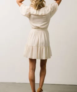 FT Pearl Swiss Dot Mini Dress | Cream 10 FT Pearl Swiss Dot Mini Dress | Cream