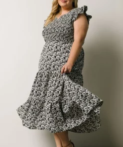 HAY Petal Smocked Midi Dress | Navy Floral Dresses 16 HAY Petal Smocked Midi Dress | Navy Floral Dresses