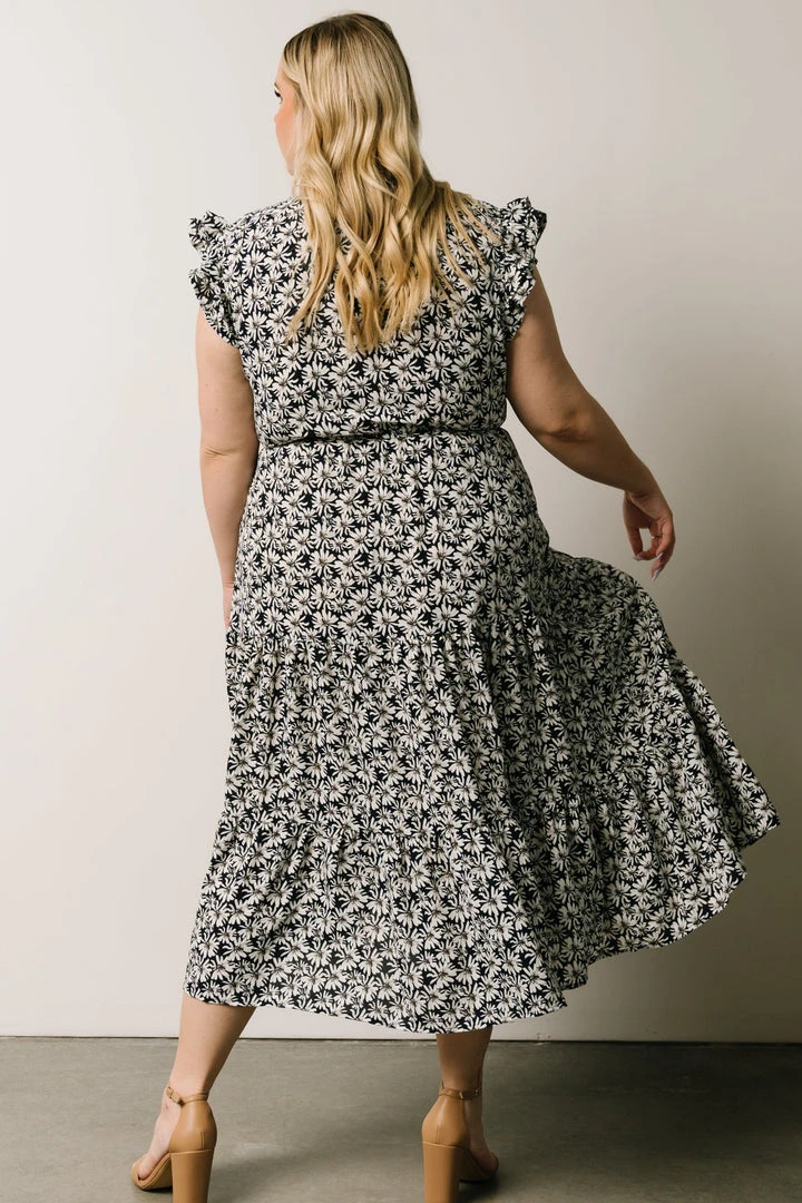 HAY Petal Smocked Midi Dress | Navy Floral Dresses 7 HAY Petal Smocked Midi Dress | Navy Floral Dresses