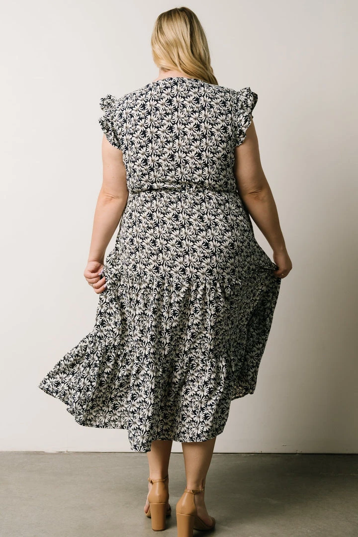 HAY Petal Smocked Midi Dress | Navy Floral Dresses 13 HAY Petal Smocked Midi Dress | Navy Floral Dresses