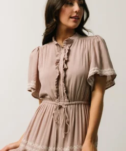 IL Dresses Piper Tiered Midi Dress | Dusty Mauve