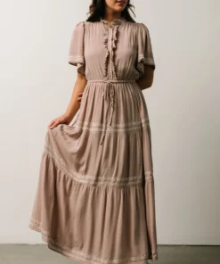 IL Dresses Piper Tiered Midi Dress | Dusty Mauve