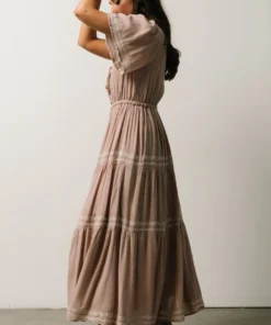 IL Dresses Piper Tiered Midi Dress | Dusty Mauve