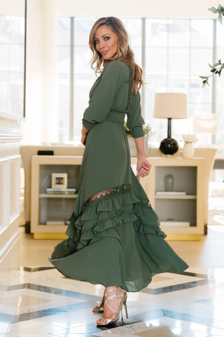 BB Custom Pippa Ruffle Maxi Dress | Dusty Green 7 BB Custom Pippa Ruffle Maxi Dress | Dusty Green