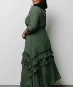 BB Custom Pippa Ruffle Maxi Dress | Dusty Green 17 BB Custom Pippa Ruffle Maxi Dress | Dusty Green