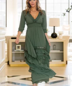 BB Custom Pippa Ruffle Maxi Dress | Dusty Green 13 BB Custom Pippa Ruffle Maxi Dress | Dusty Green