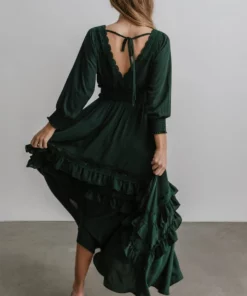BB Custom Pippa Ruffle Maxi Dress | Hunter