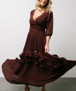 BB Custom Pippa Ruffle Maxi Dress | Raisin 15 BB Custom Pippa Ruffle Maxi Dress | Raisin