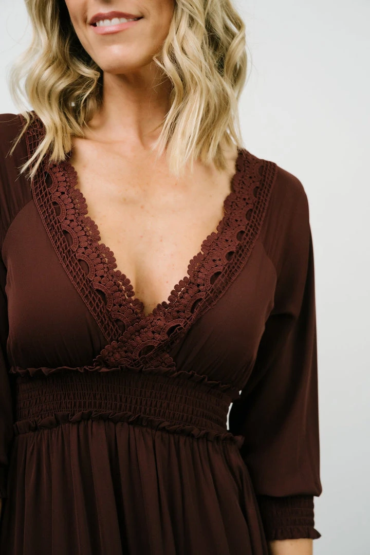 BB Custom Pippa Ruffle Maxi Dress | Raisin 3 BB Custom Pippa Ruffle Maxi Dress | Raisin