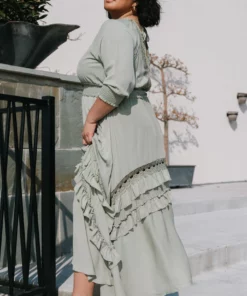 BB Custom Dresses Pippa Ruffle Maxi Dress | Sage 15 BB Custom Dresses Pippa Ruffle Maxi Dress | Sage