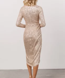 MA Poland Sequin Midi Dress | Champagne Dresses 14 MA Poland Sequin Midi Dress | Champagne Dresses