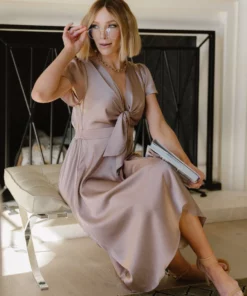 JH Poppy Satin Midi Dress | Autumn Orchid